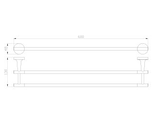 Вешалка для полотенец Wonzon & Woghand Simple WW-6511 хром